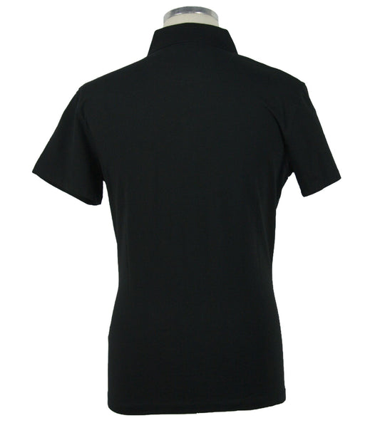 Black Cotton Mens Polo Shirt