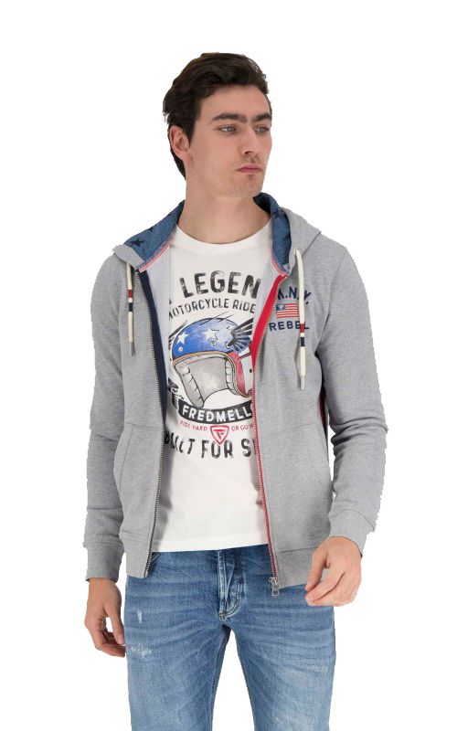 Gray Cotton Men Sweater