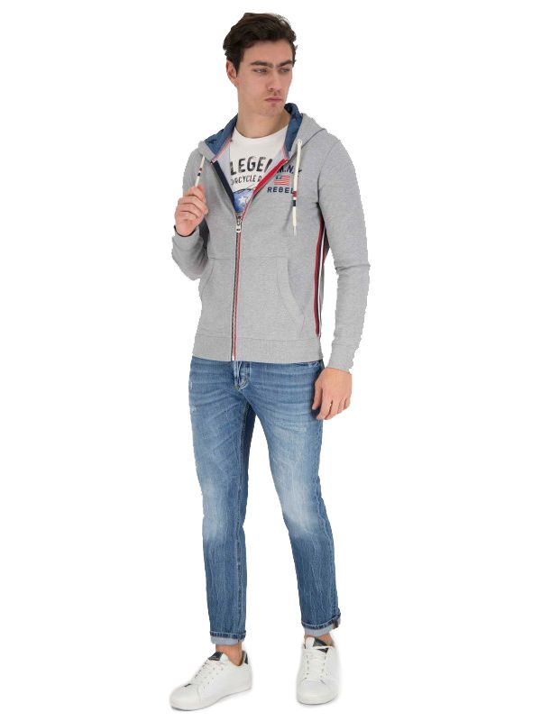 Gray Cotton Men Sweater