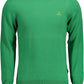 Green Cotton Men Sweater