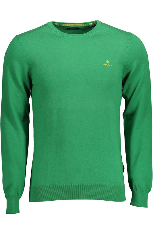 Green Cotton Men Sweater