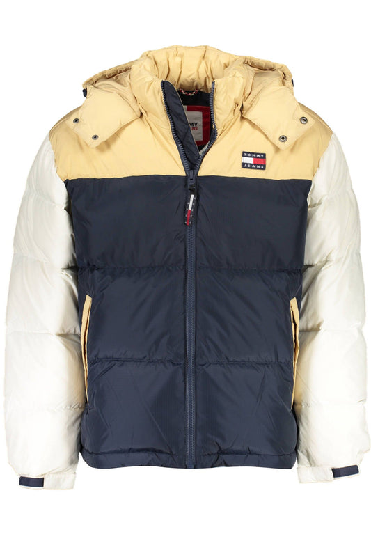 Blue Polyester Men Jacket