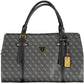 Black Polyurethane Women Handbag