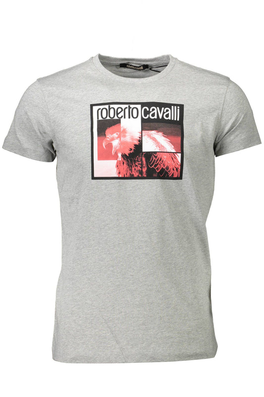 Gray Cotton Men T-Shirt