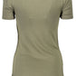 Green Cotton Women T-Shirt