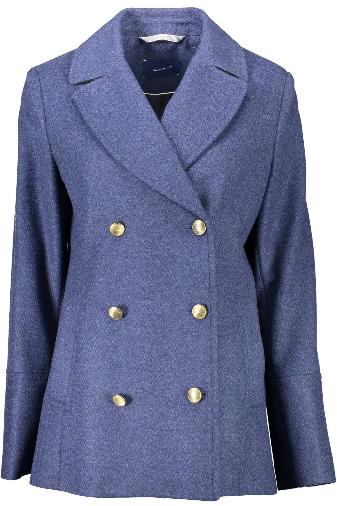 Blue Wool Women Jacket