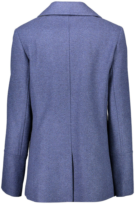 Blue Wool Women Jacket