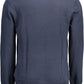 Blue Cotton Men Sweater