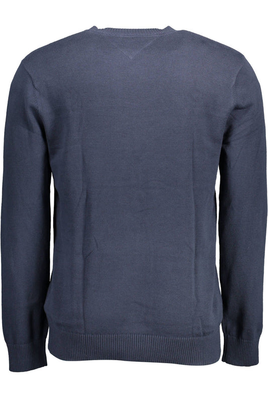 Blue Cotton Men Sweater
