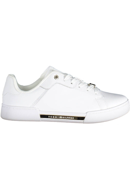 White Polyester Women Sneaker