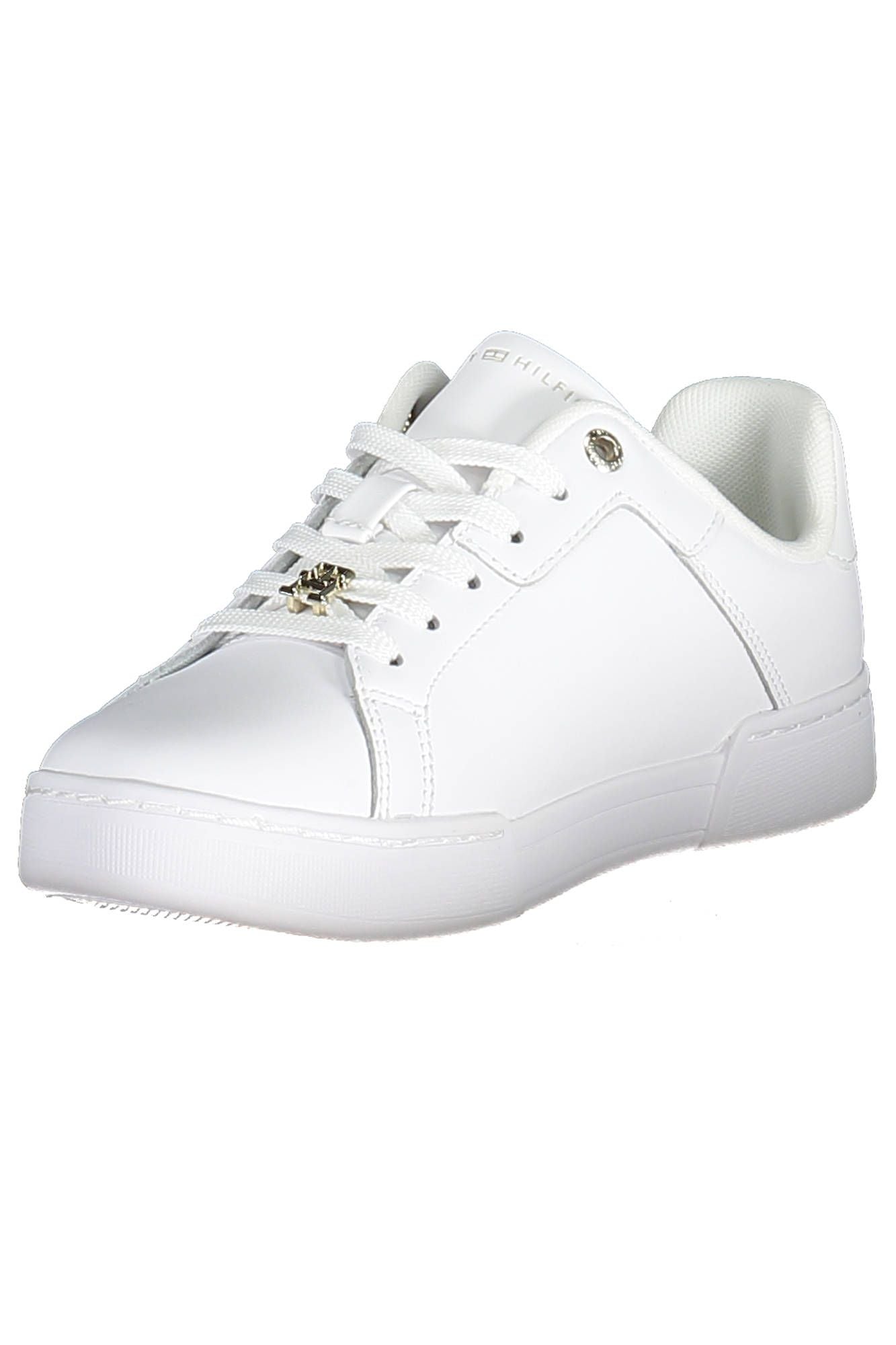 White Polyester Women Sneaker