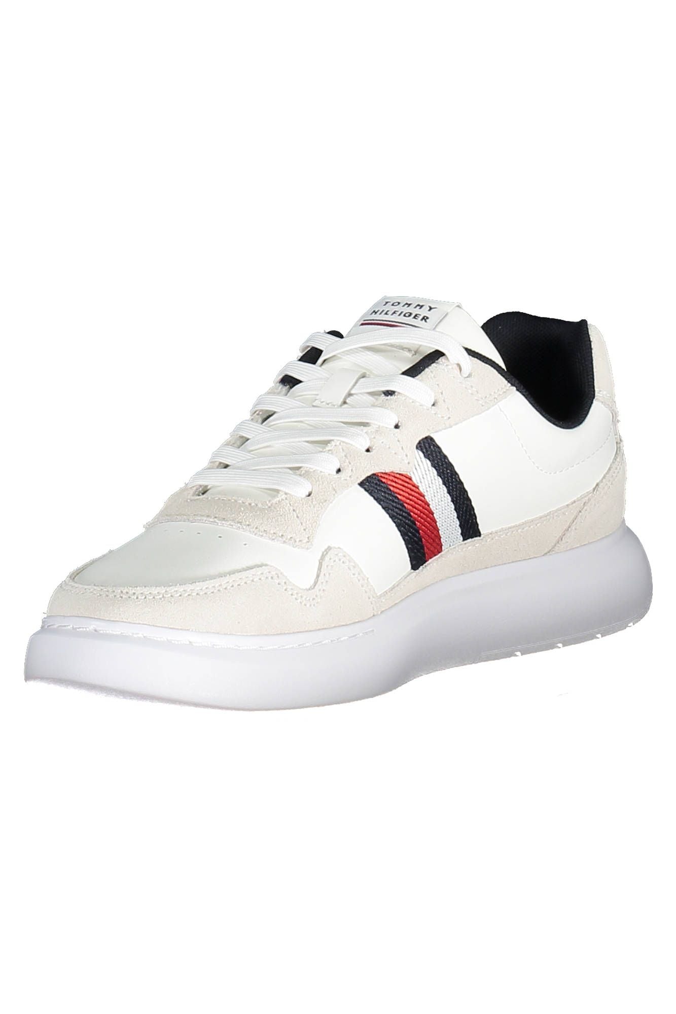 White Polyester Men Sneaker