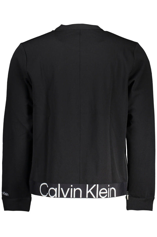 Black Polyester Men Sweater