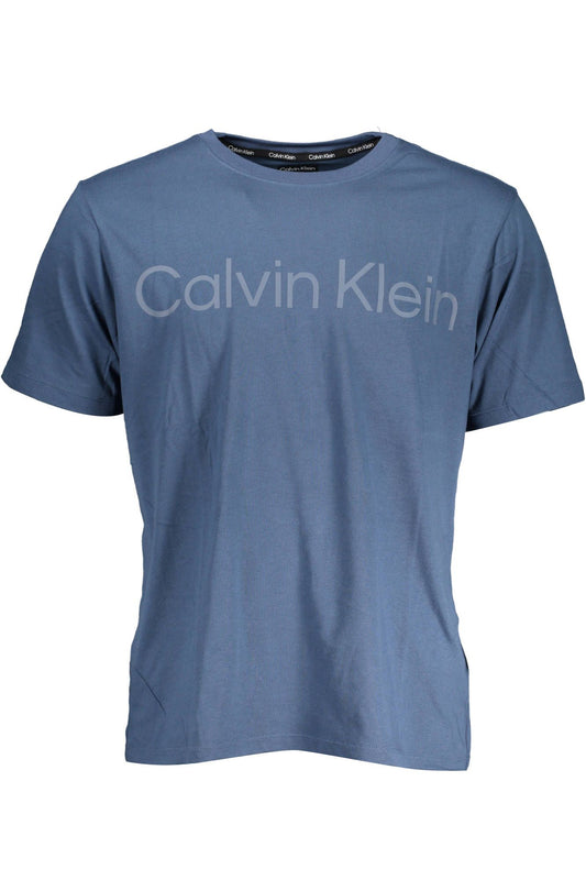 Blue Cotton Men T-Shirt