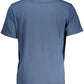 Blue Cotton Men T-Shirt