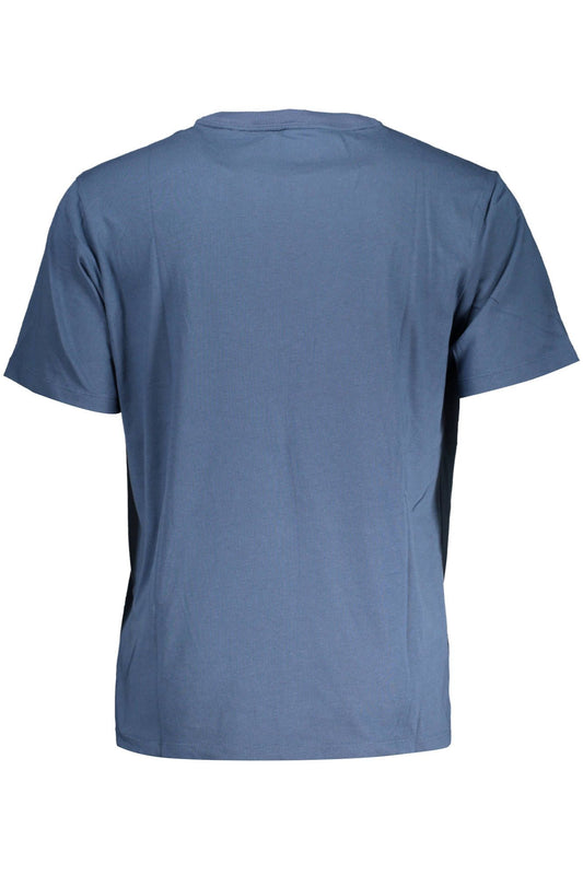 Blue Cotton Men T-Shirt