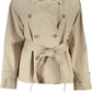 Beige Cotton Women Jacket