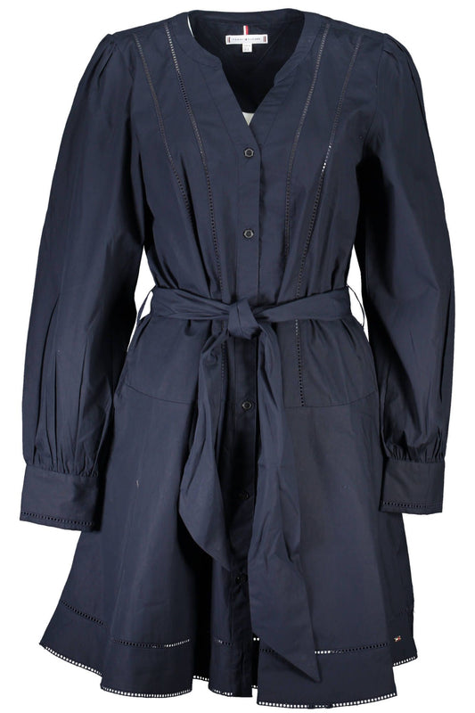 Blue Cotton Women Dress