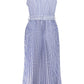 Blue Polyester Women Dress