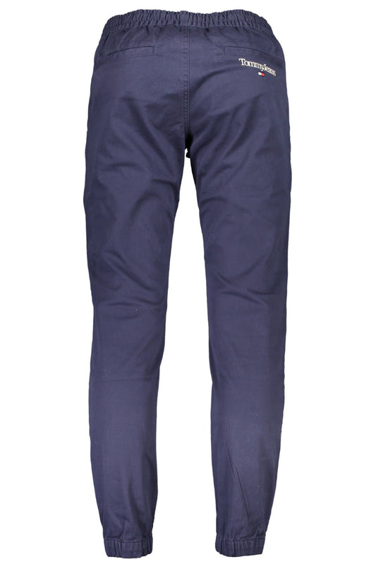Blue Cotton Men Trouser
