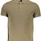 Green Cotton Men Polo