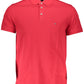 Red Cotton Men Polo Shirt
