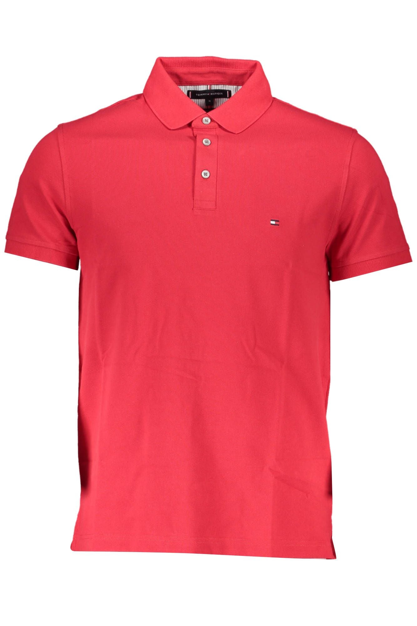 Red Cotton Men Polo Shirt