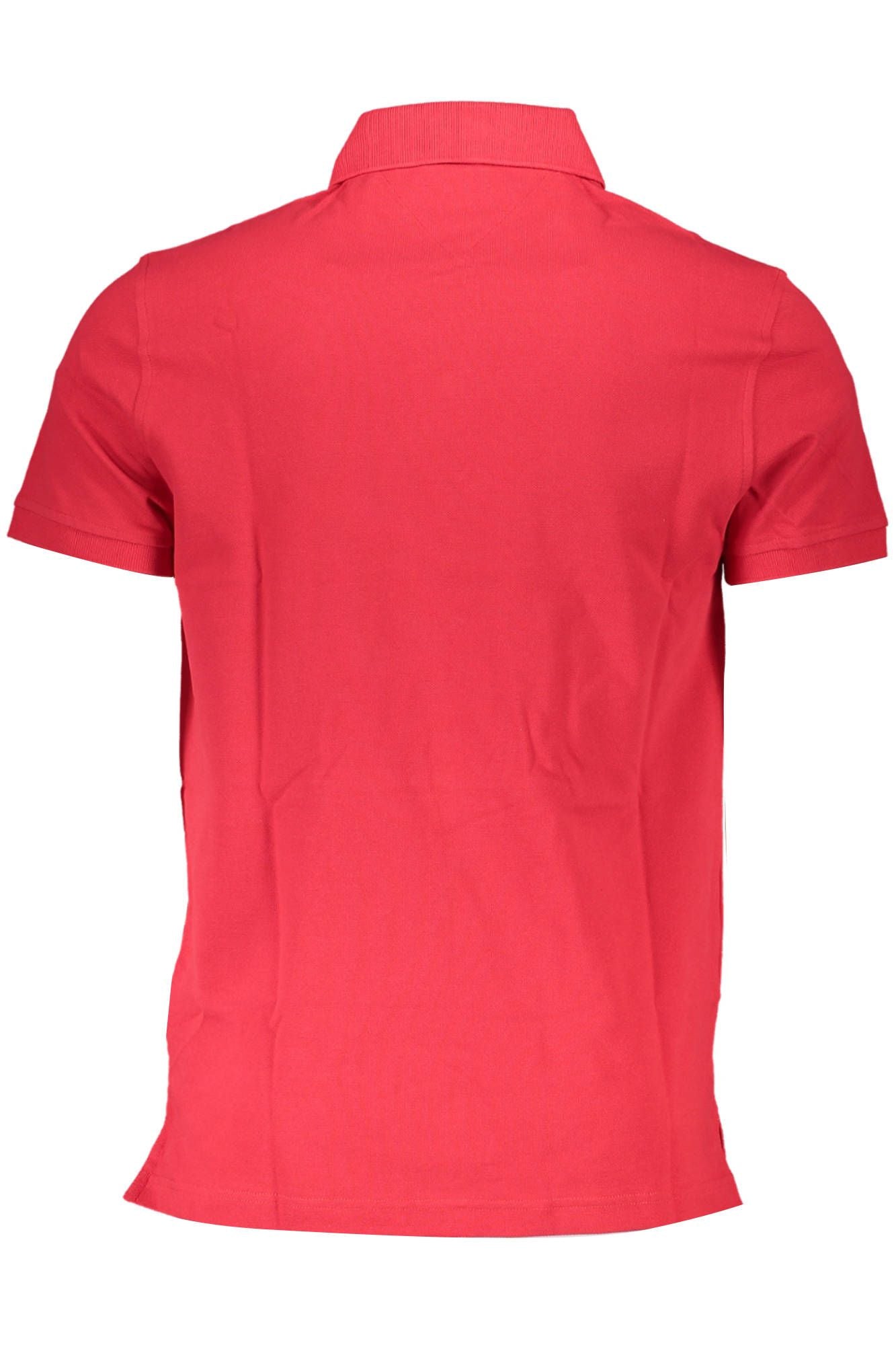 Red Cotton Men Polo Shirt