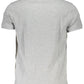 Gray Cotton Men Polo Shirt