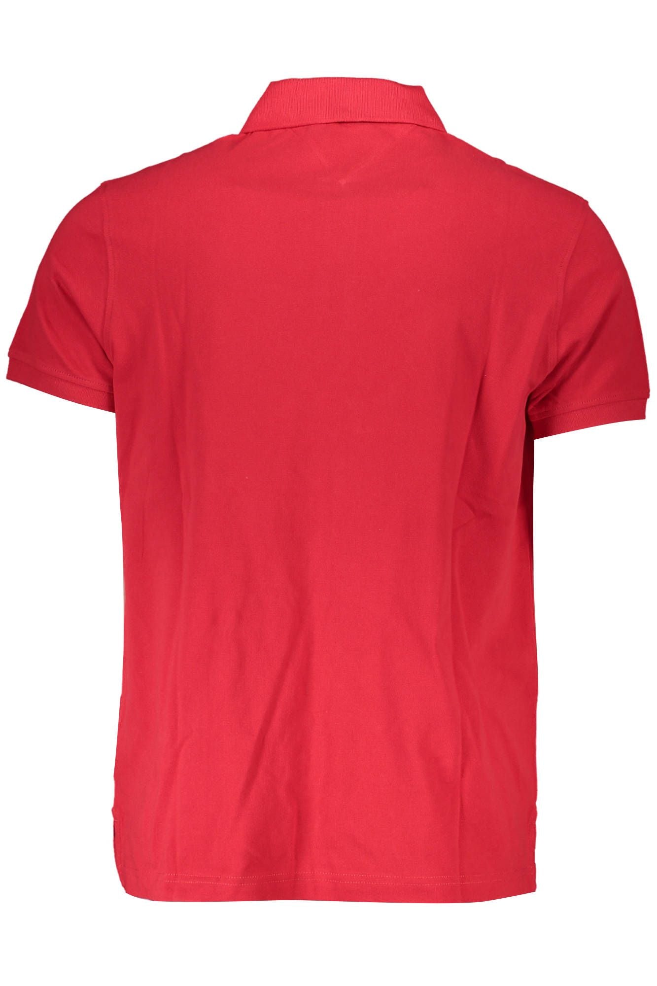Red Cotton Men Polo Shirt