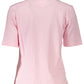Pink Cotton Women Polo Shirt
