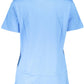 Light Blue Cotton Women T-Shirt