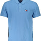 Light Blue Cotton Men Polo