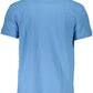 Light Blue Cotton Men Polo