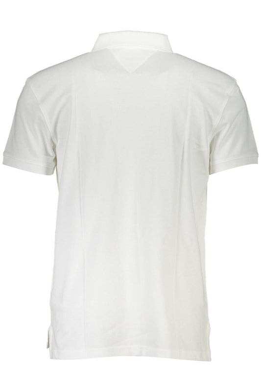 White Cotton Men Polo Shirt