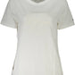 White Cotton Women T-Shirt
