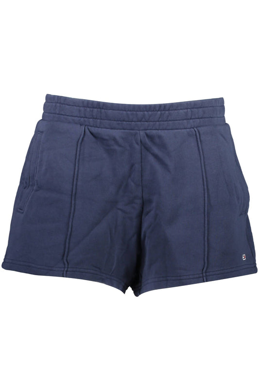 Blue Cotton Women Short