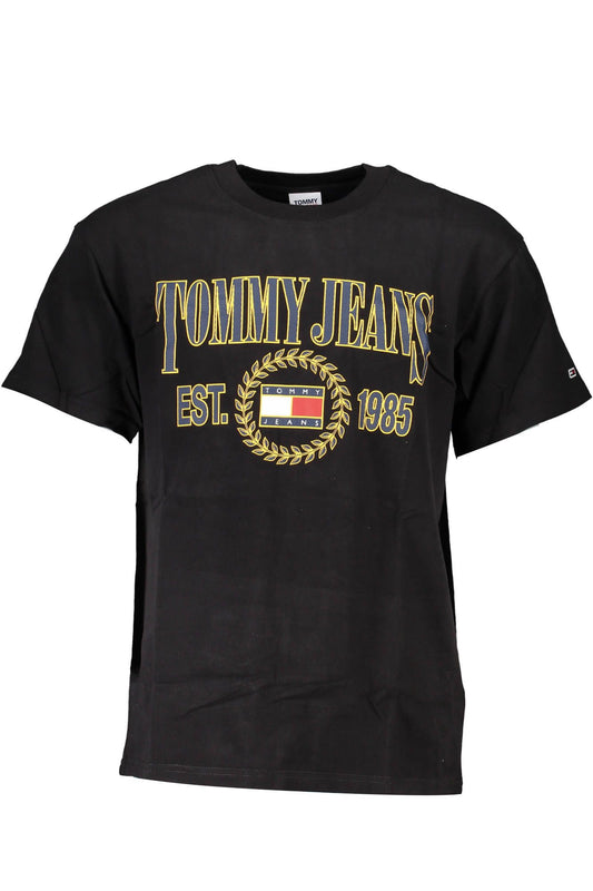 Black Cotton Men T-Shirt