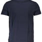 Blue Cotton Men T-Shirt