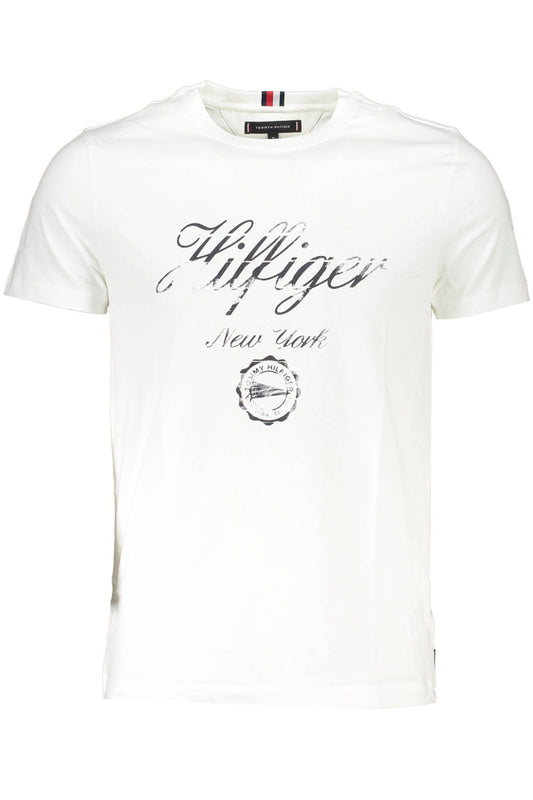 White Cotton Men T-Shirt