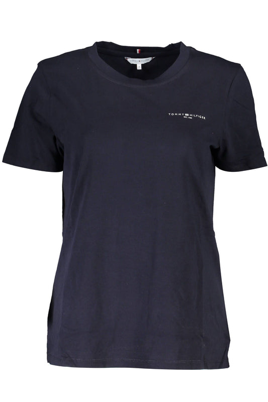 Blue Cotton Women T-Shirt