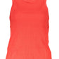 Red Elastane Women Top