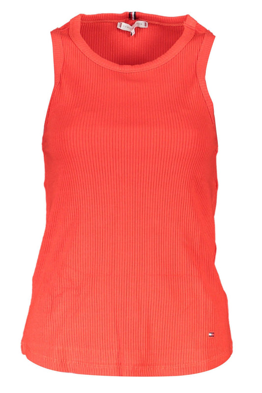 Red Elastane Women Top
