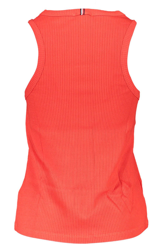 Red Elastane Women Top