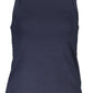 Blue Elastane Women Top
