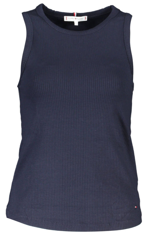 Blue Elastane Women Top