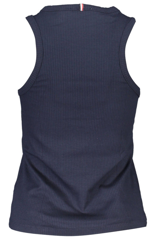 Blue Elastane Women Top