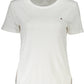 White Cotton Women T-Shirt