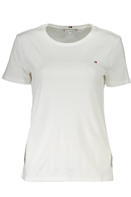 White Cotton Women T-Shirt