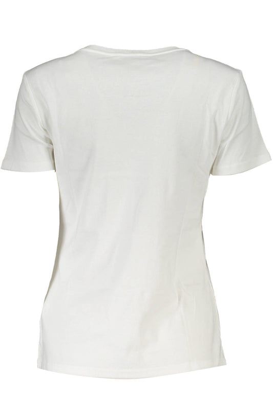 White Cotton Women T-Shirt